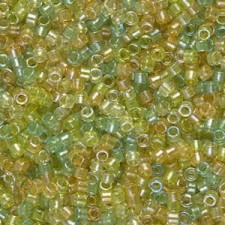 Miyuki delica Beads 11/0 - Sparkling lined lemon lime mix DB-983